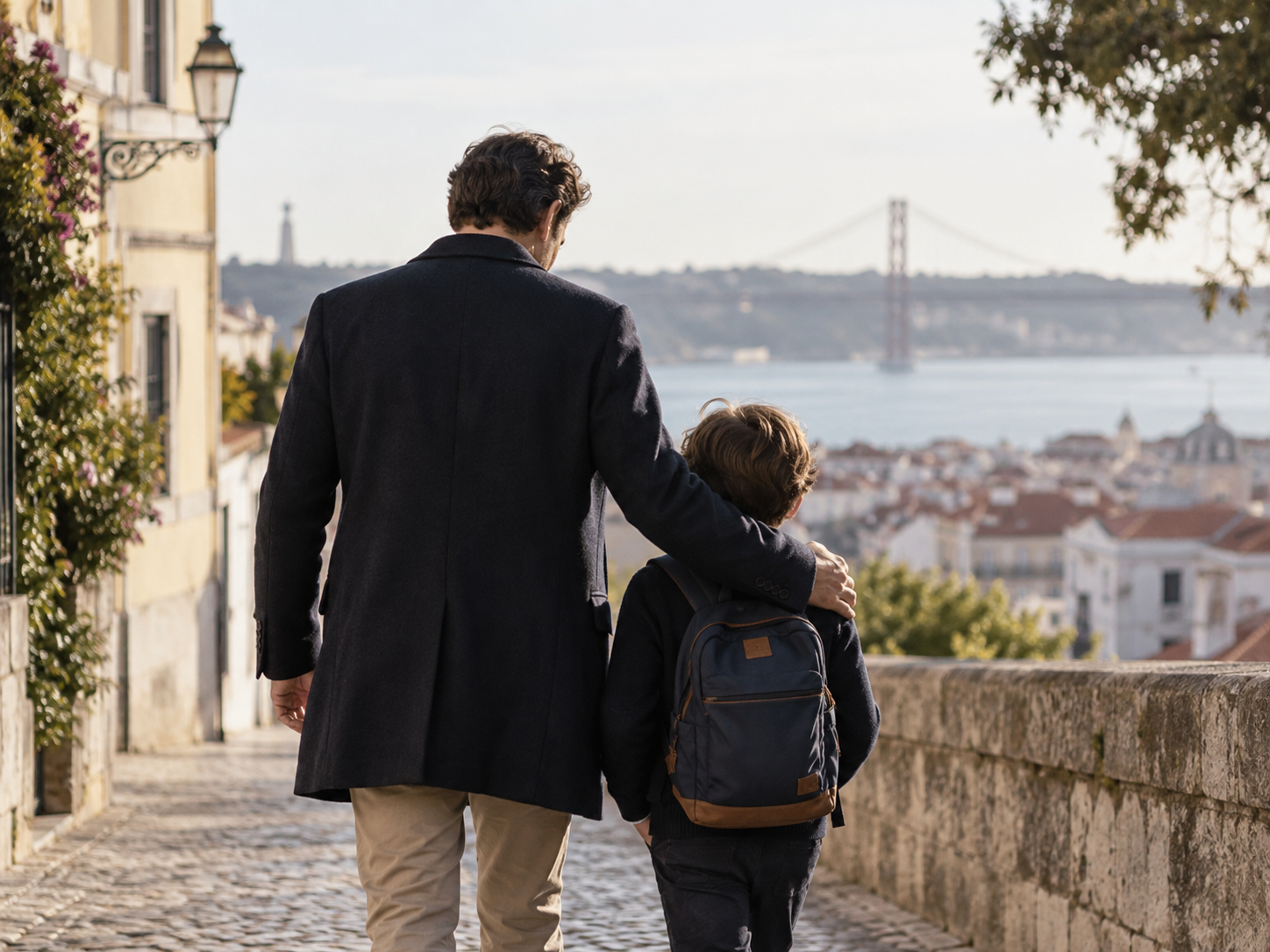 Adulto e menor em Lisboa